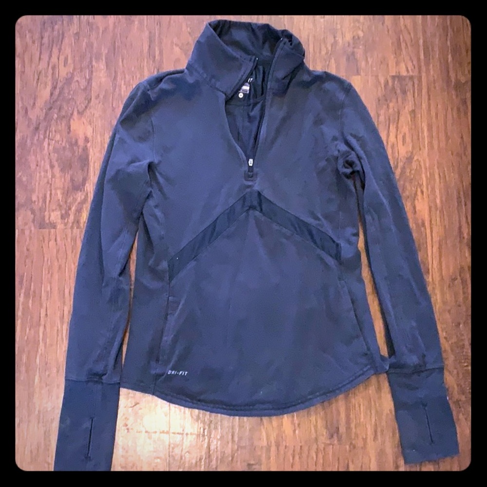 Nike Dri-Fit 3/4 Zip Gray